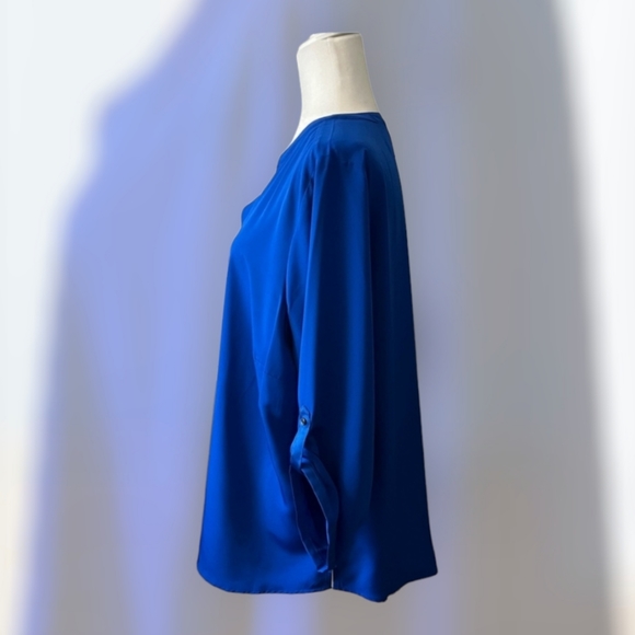 NWOT Land's End Royal Blue Blouse Sz 18W - Picture 5 of 7